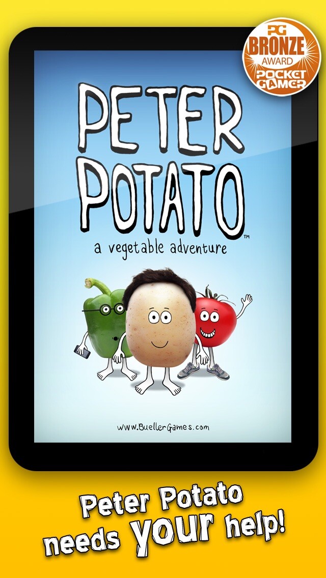 Emulate iPhone app Peter Potato Lite - free vegetable mini games for kids using MyAndroid