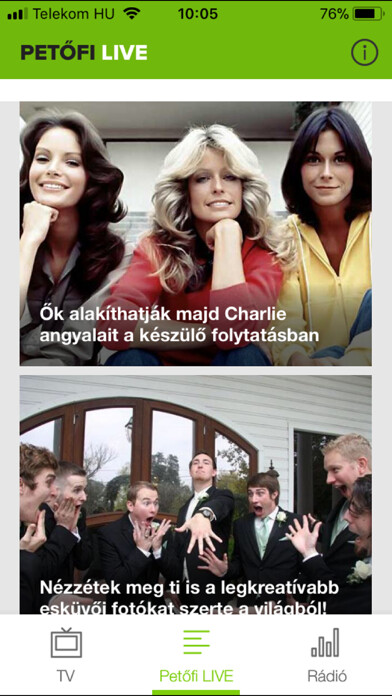 Emulate iPhone app Petőfi LIVE using MyAndroid