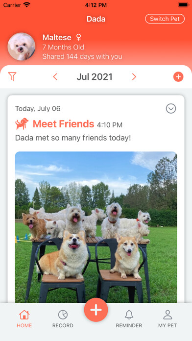 Emulate iPhone app PetLog - Diary For Pet using MyAndroid Emulate iPhone app PetLog - Diary For Pet using MyAndroid