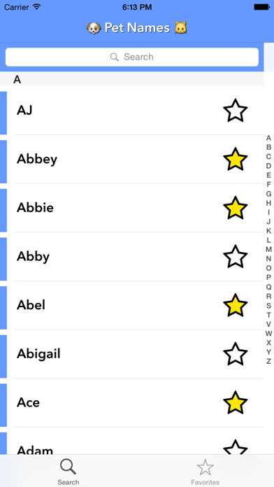 Emulate iPhone app Pet Names: Top Names for Pets using MyAndroid Emulate iPhone app Pet Names: Top Names for Pets using MyAndroid
