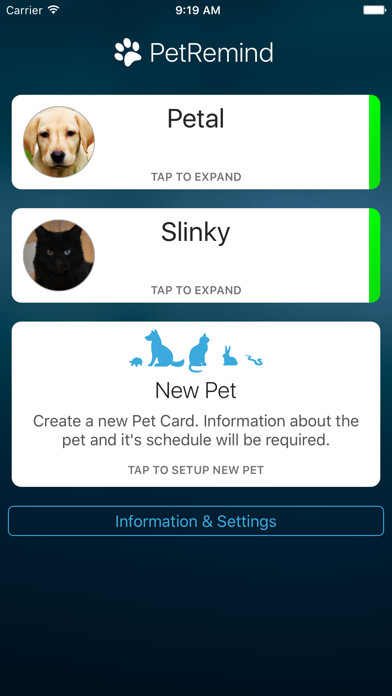 Emulate iPhone app PetRemind using MyAndroid