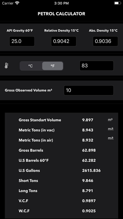 Emulate iPhone app Petrol Calculator using MyAndroid