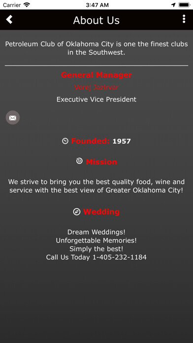 Emulate iPhone app Petroleum Club OKC. using MyAndroid