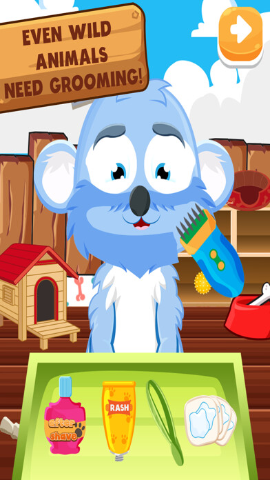 Emulate iPhone app Pet Shavers & Hair Cut Salon using MyAndroid
