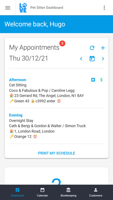 Emulate iPhone app Pet Sitter Dashboard using MyAndroid Emulate iPhone app Pet Sitter Dashboard using MyAndroid