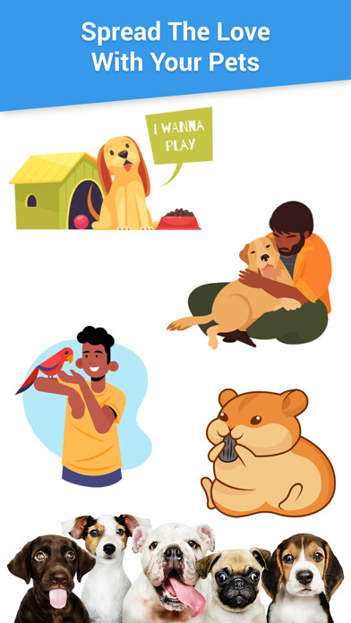 Emulate iPhone app Pets Love  Summer Stickers using MyAndroid