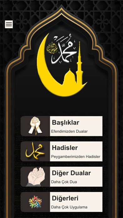 Emulate iPhone app Peygamber Efendimizden Dualar using MyAndroid