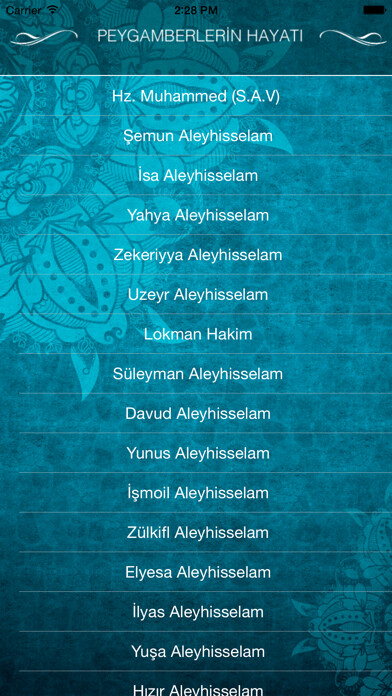 Emulate iPhone app Peygamberlerin Hayati using MyAndroid