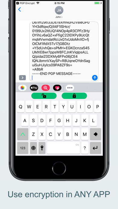Emulate iPhone app PGP Everywhere using MyAndroid