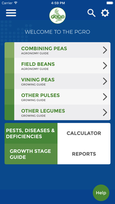 Emulate iPhone app PGRO Pea and Bean Guide using MyAndroid