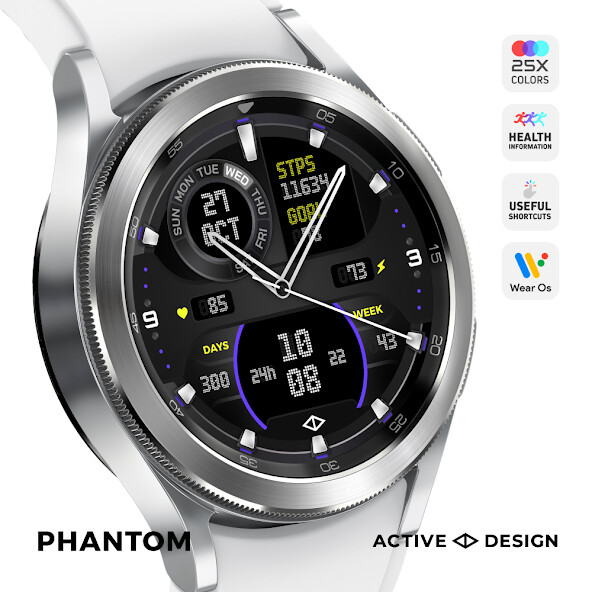 Run android online APK Phantom: Hybrid Watch Face from MyAndroid or emulate Phantom: Hybrid Watch Face using MyAndroid