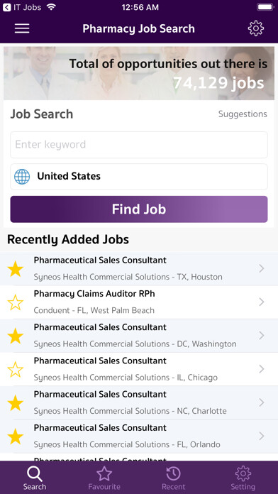 Emulate iPhone app Pharmacy Jobs (CareerFocus) using MyAndroid