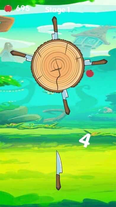 Emulate iPhone app Phi dao vào gỗ - Game ném dao using MyAndroid