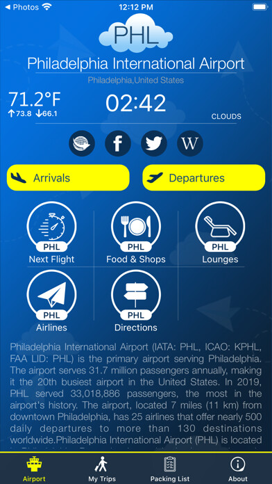 Emulate iPhone app Philadelphia Airport + Radar using MyAndroid Emulate iPhone app Philadelphia Airport + Radar using MyAndroid