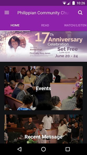 Emulate iPhone app Philippian Community Church using MyAndroid Emulate iPhone app Philippian Community Church using MyAndroid