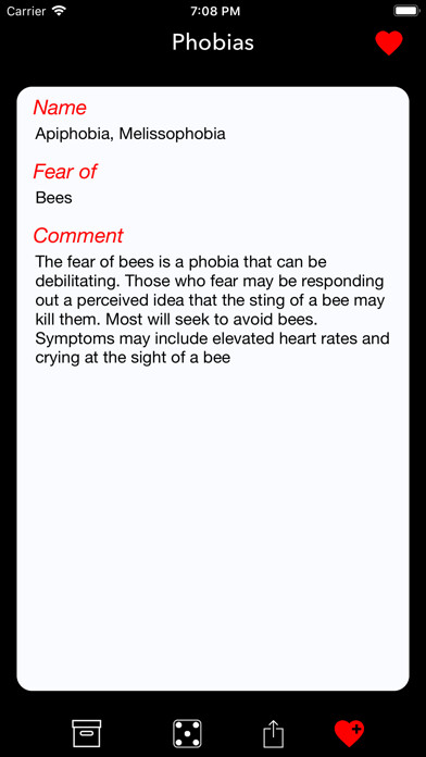 Emulate iPhone app Phobias - dictionary of fears using MyAndroid Emulate iPhone app Phobias - dictionary of fears using MyAndroid