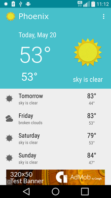 Emulate Android APK Phoenix, AZ - weather Emulate Android APK Phoenix, AZ - weather