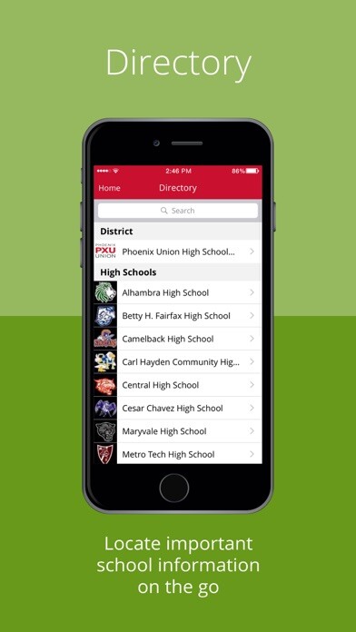 Emulate iPhone app Phoenix Union High School Dist using MyAndroid Emulate iPhone app Phoenix Union High School Dist using MyAndroid
