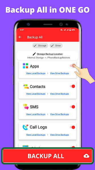 Run android online APK Phone Backup and Restore from MyAndroid or emulate Phone Backup and Restore using MyAndroid