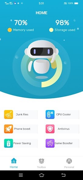 Run android online APK phone cleaner, RAM booster from MyAndroid or emulate phone cleaner, RAM booster using MyAndroid