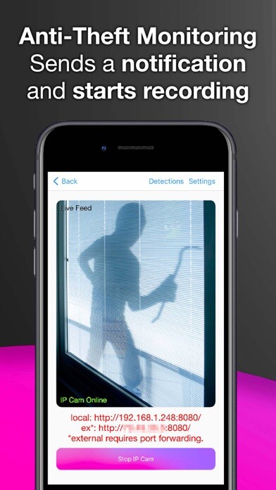Emulate iPhone app Phone IP Camera Life Surveil using MyAndroid