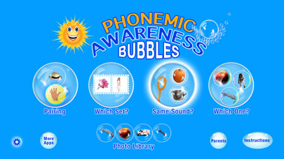 Emulate iPhone app PHONEMIC AWARENESS BUBBLES Dlx using MyAndroid