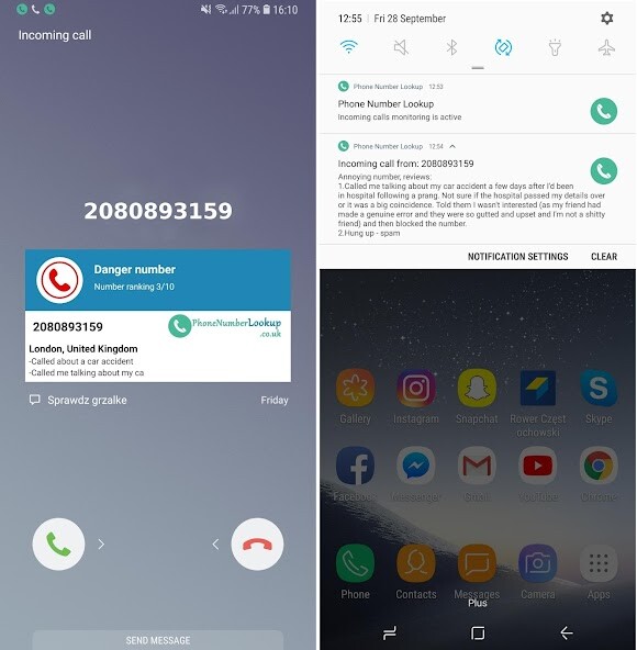 Run android online APK Phone Number Lookup - Who Called Me from MyAndroid or emulate Phone Number Lookup - Who Called Me using MyAndroid