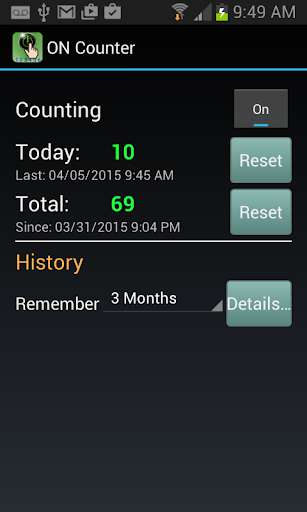 Run android online APK Phone Screen ON Counter from MyAndroid or emulate Phone Screen ON Counter using MyAndroid