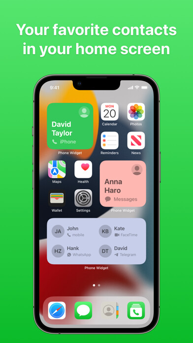 Emulate iPhone app Phone Widget using MyAndroid