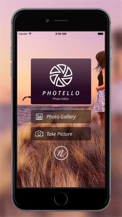 Emulate iPhone app Photello - Photo Editor using MyAndroid