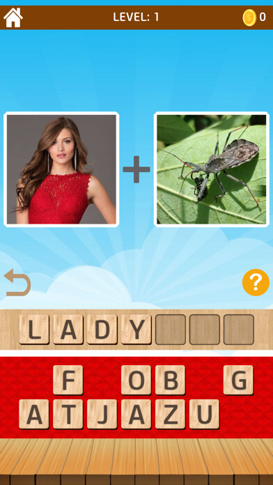 Emulate iPhone app Photo2Word Puzzle using MyAndroid