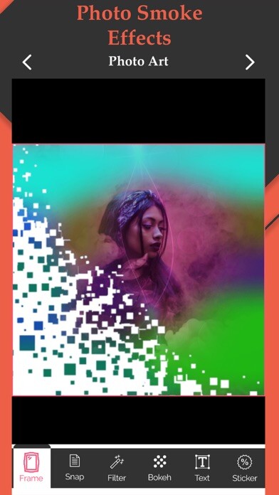 Emulate iPhone app Photo Art - Smoke Effects using MyAndroid