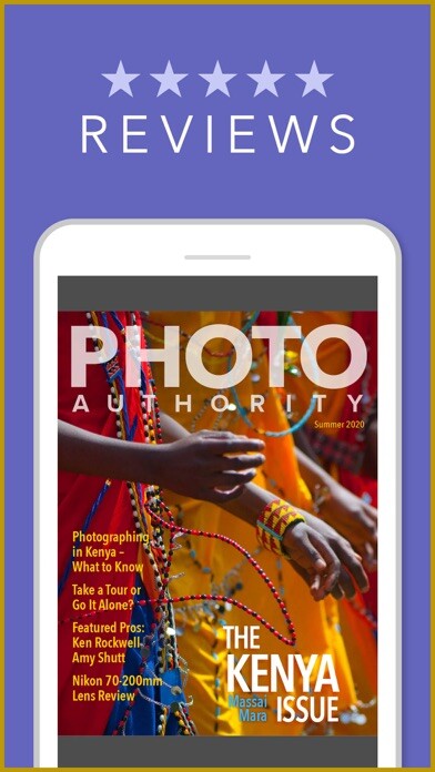 Emulate iPhone app Photo Authority Magazine using MyAndroid