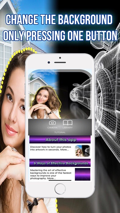 Emulate iPhone app Photo Background Style Changer using MyAndroid
