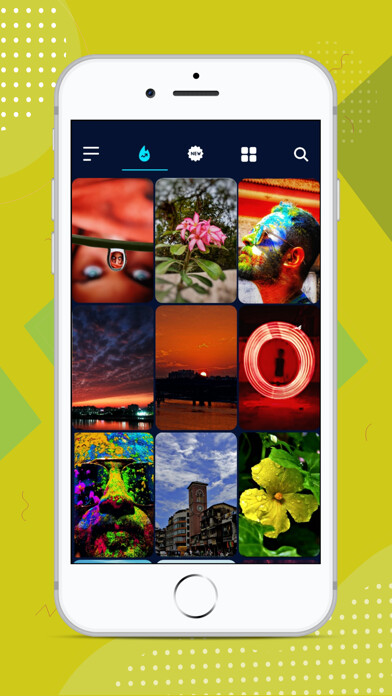 Emulate iPhone app PhotoBi - Best Wallpaper App using MyAndroid