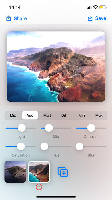 Emulate iPhone app Photo Blends using MyAndroid