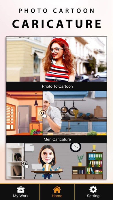 Emulate iPhone app Photo Cartoon Caricature Maker using MyAndroid Emulate iPhone app Photo Cartoon Caricature Maker using MyAndroid