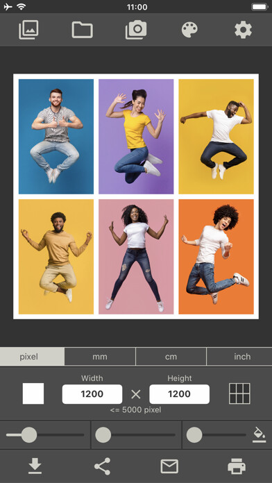 Emulate iPhone app Photo Collage Make & Print PRO using MyAndroid