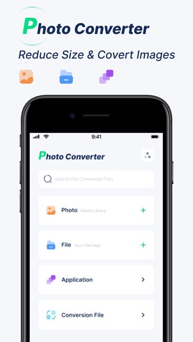 Emulate iPhone app Photo Converter: Covert SVG using MyAndroid