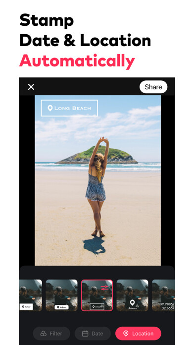 Emulate iPhone app Photo Date Stamper — Timestamp using MyAndroid