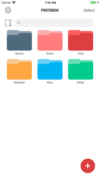 Emulate iPhone app Photodoc - PDF scan with OCR using MyAndroid