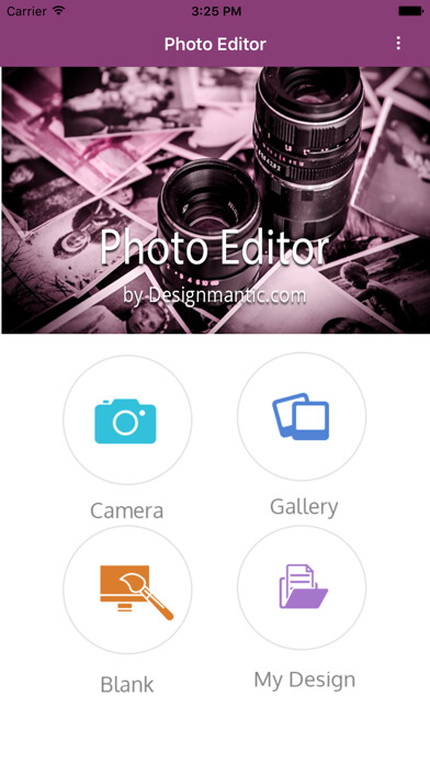 Emulate iPhone app Photo Editor by Design Mantic using MyAndroid Emulate iPhone app Photo Editor by Design Mantic using MyAndroid
