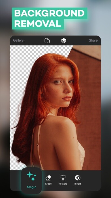 Emulate iPhone app Photo Editor: Retouch Picture using MyAndroid