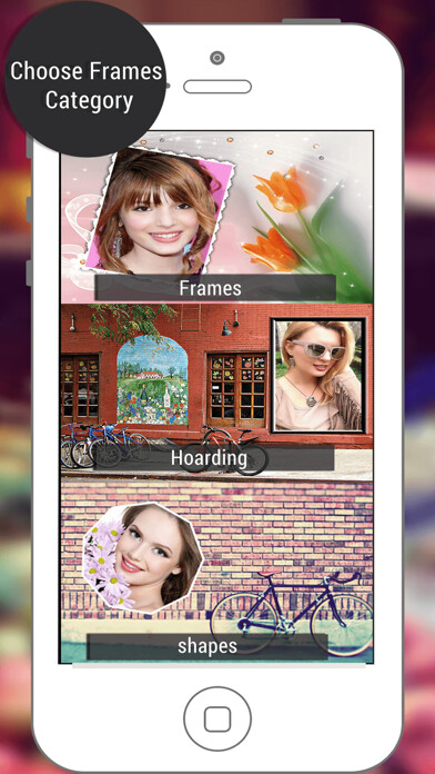 Emulate iPhone app Photo Frames Unlimited - Photo Collage Maker, Love Frames , Pic Editor using MyAndroid