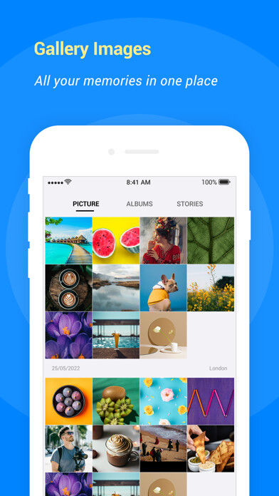 Emulate iPhone app Photo Gallery S23 using MyAndroid