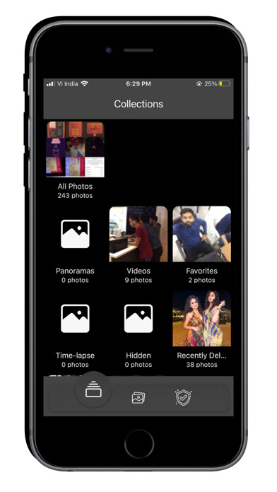 Emulate iPhone app Photo Gallery Vault using MyAndroid