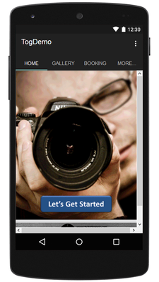 Emulate Android APK Photographer Demo App