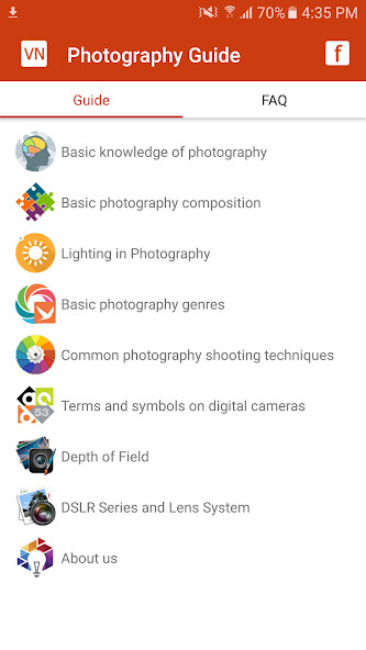 Run android online APK Photography Guide from MyAndroid or emulate Photography Guide using MyAndroid