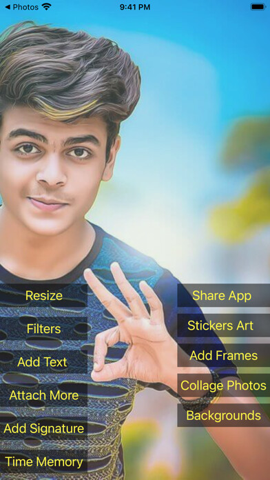 Emulate iPhone app Photo Lab-Selfie Photo Editor using MyAndroid