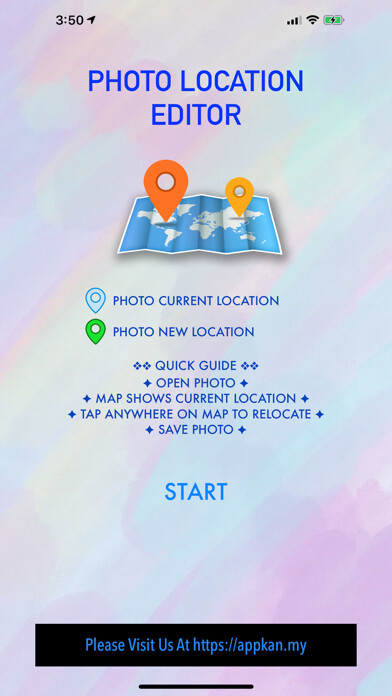 Emulate iPhone app Photo Location Editor using MyAndroid